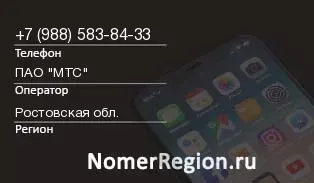 Кто звонил с 9885838433 - регион и оператор